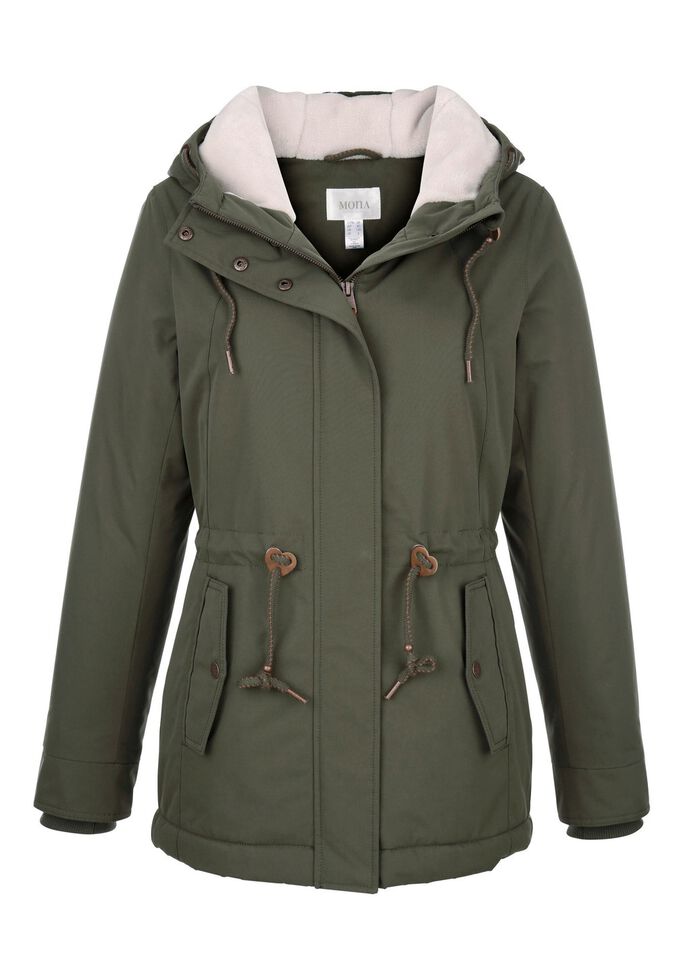 Funktionsjacke mit fester Kapuze 