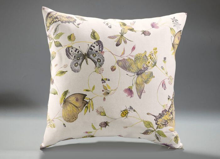 Tagesdecke und Kissenbezüge mit Schmetterlingsmotive BEIGE