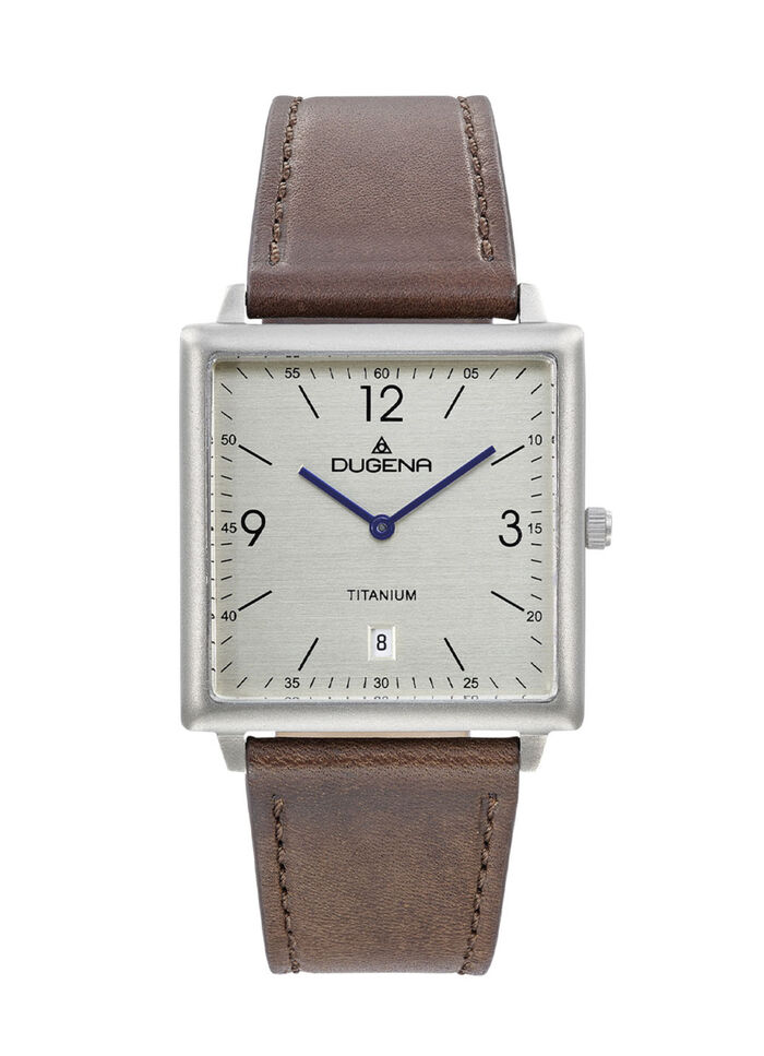 Dugena-Quartz-Herrenuhr mit robustem Titangehäuse 