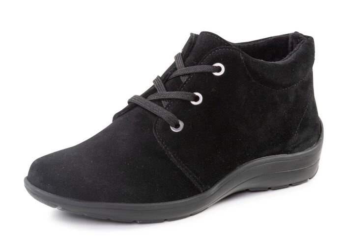 ELENA EDEN, bequeme Damen-Boots, Weite H, mit herausnehmbarem Fußbett SCHWARZ