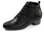 Waldläufer, bequeme Damen-Stiefeletten, Winterschuhe, Weite H, mit herausnehmbarem Fußbett SCHWARZ
