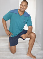 Shorty mit V-Ausschnitt und auswechselbarem Gummizug 