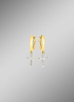 Schicke Klappcreolen mit 2 Diamanten 