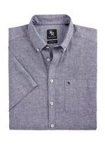 "King's Road"-Hemd mit Button-Down-Kragen in 4 Farben DUNKELBLAU MELIERT