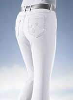 Jeans mit Strasssteinchen WEISS