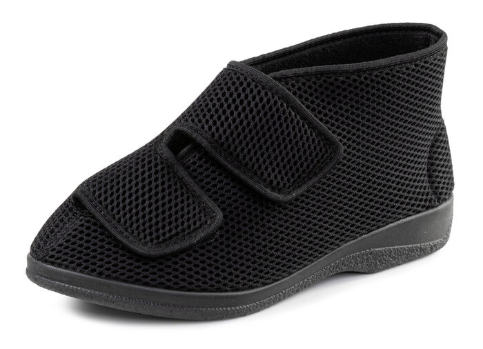 Klettschuh aus elastischem Textilmaterial SCHWARZ