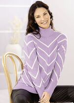 Pullover mit V-Streifen-Dessin 