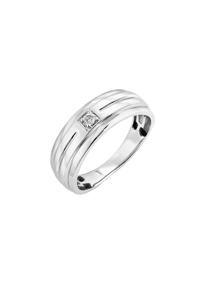 Herrenring aus Wei&szlig;gold 