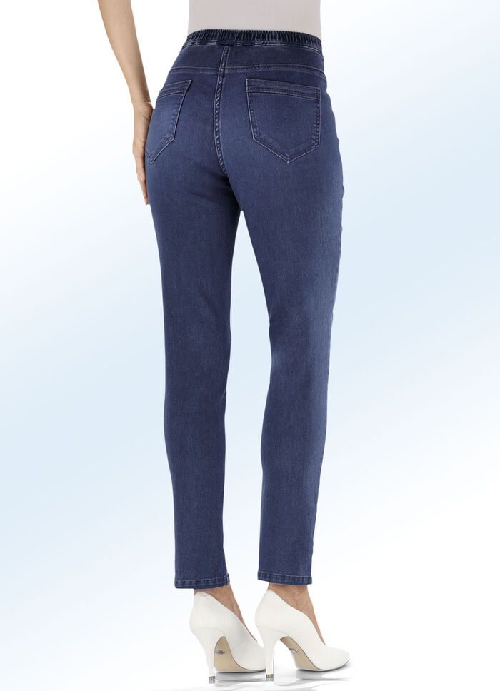 Jeans in Schlupfform DUNKELBLAU