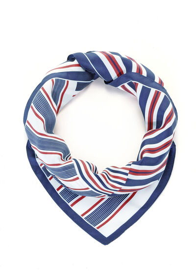 Nickituch mit Streifendessin 