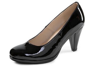 Andrea Conti, schicke Damen-Pumps, aus gl&auml;nzendem Lackmaterial 