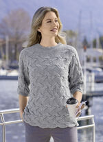 Pullover mit Alpaka GRAU MELIERT