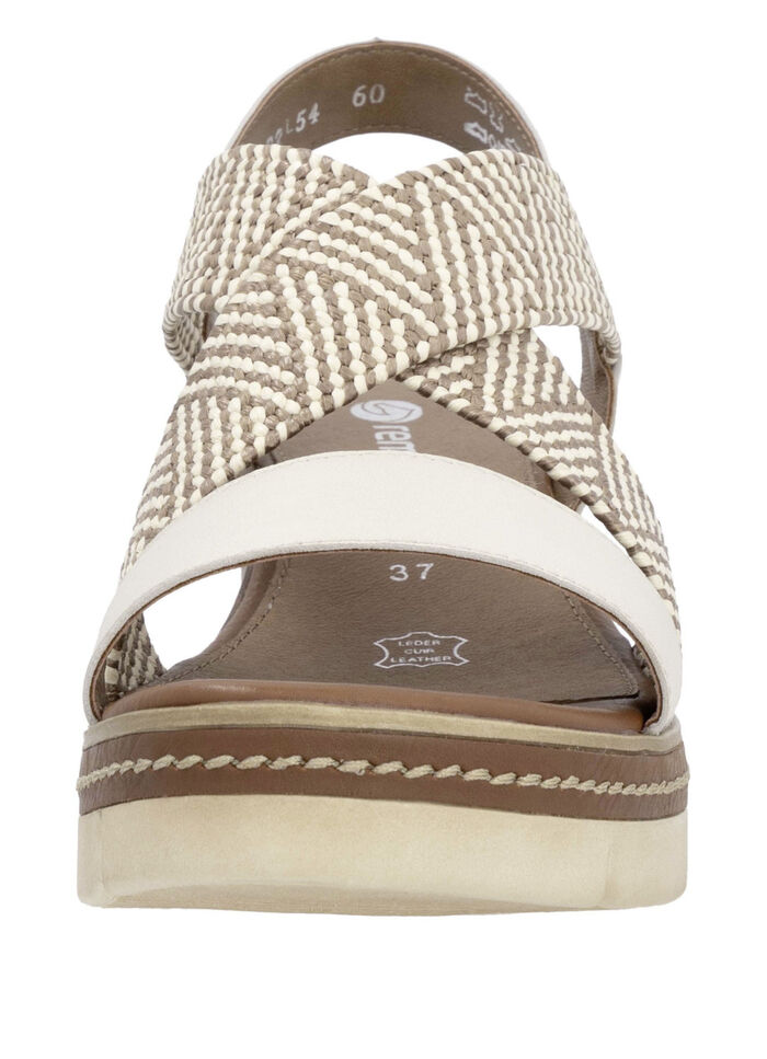 Remonte Sandalette mit Flechtdurchzügen HELLBEIGE-SAND