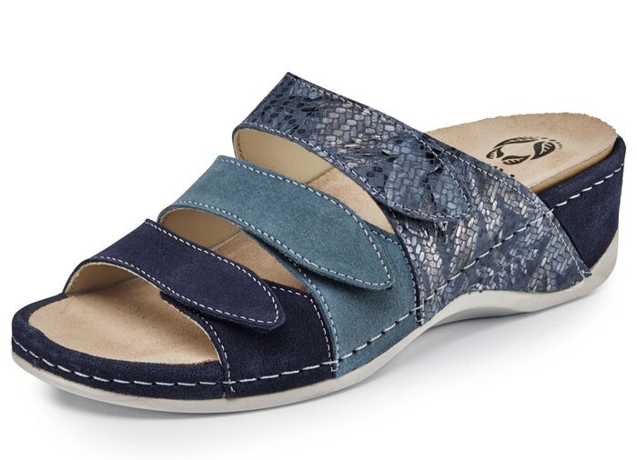 Mubb, bequeme Damen-Pantoletten, Weite H, mit herausnehmbarem Fu&szlig;bett 