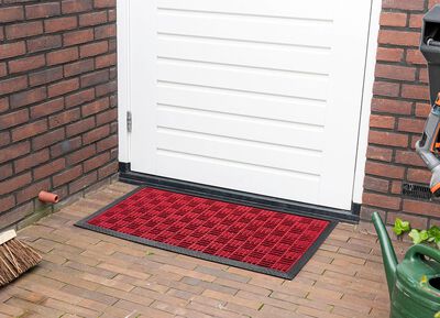 Fu&szlig;matte mit rutschhemmender Gummi-R&uuml;ckseite 