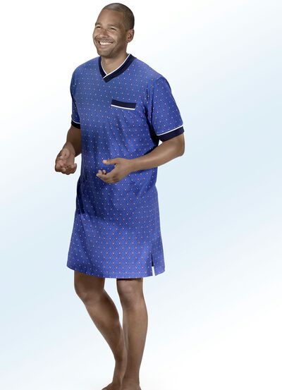 Zweierpack Nachthemden mit V-Ausschnitt und Seitenschlitz 