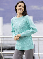 Pullover mit Perlenzier MINT