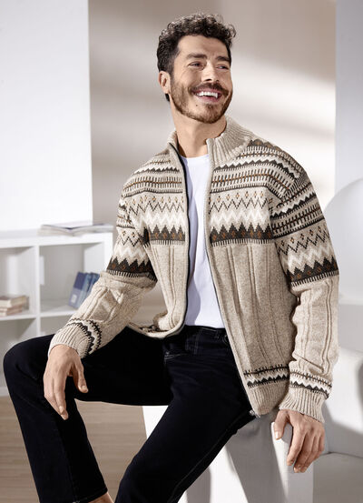 Jacke mit durchgehendem Reißverschluss 