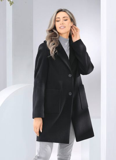 Kurzmantel mit Knopfleiste 