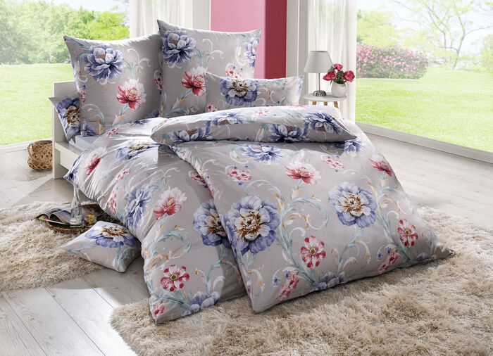 Microfaser-Bettwäsche-Garnitur mit Reißverschluss 