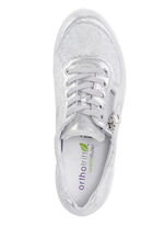 Waldläufer Schnürschuh mit floral bedrucktem Elastikmaterial SILBER-WEISS