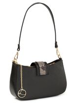 Laurina, Tasche, Damen, mit abnehmbarem, verstellbarem Umh&auml;ngeriemen SCHWARZ-GRAU