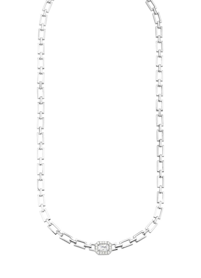 Elegante Halskette mit synth. Zirkonia 