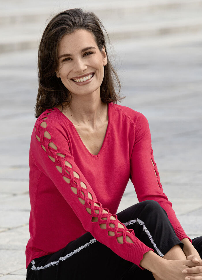 Pullover in sehr weicher Qualität KIRSCHROT