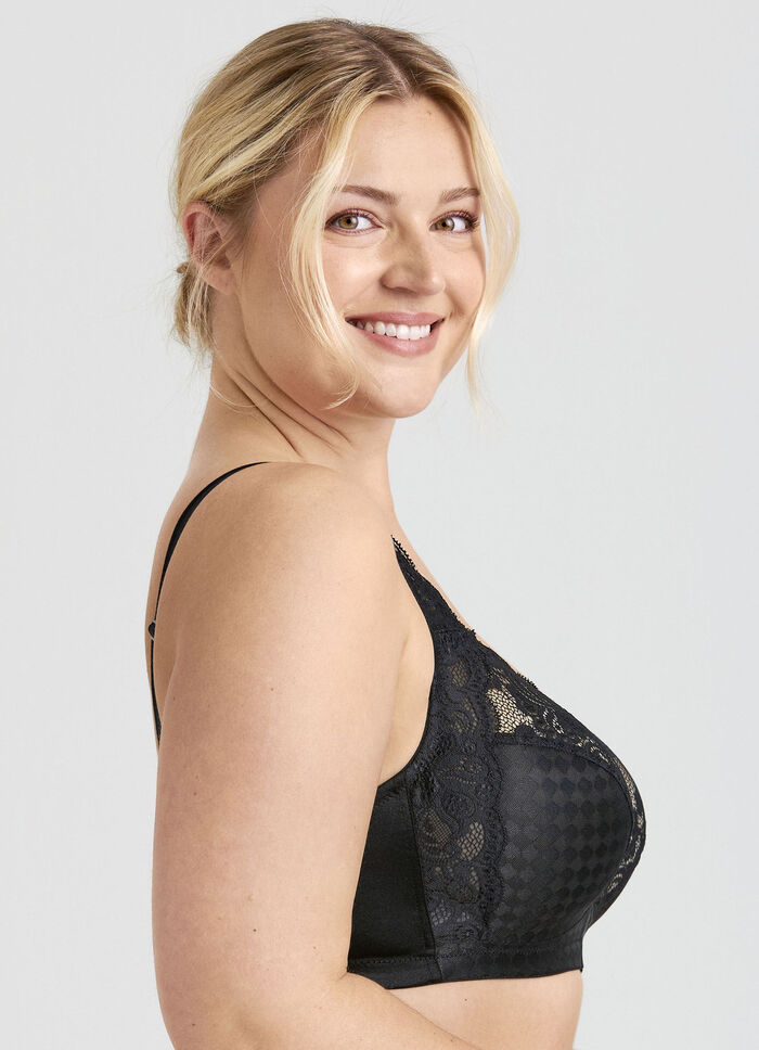Miss Mary BH mit elastischen Spitzeneinsätzen SCHWARZ