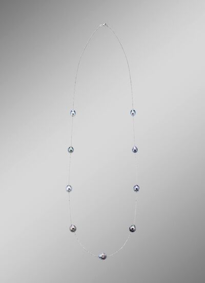 Halskette mit Tahiti-Zuchtperlen in Barockform 