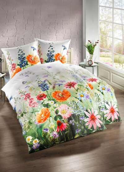 Mako-Satin Bettwäsche-Garnitur Made in Germany 