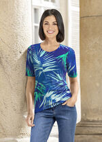 Shirt mit farbbrillantem Palmendessin 