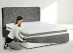 Stretchbezug für Boxspringbett in Mikrofaser-Qualität GRAU