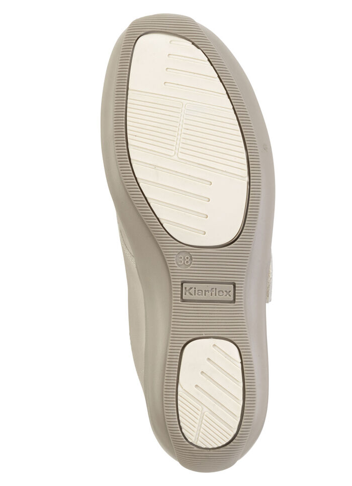 ELENA EDEN Klettschuh aus schimmerndem Nappaleder BEIGE