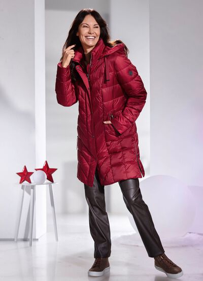 Kurzmantel mit abnehmbarer Kapuze 