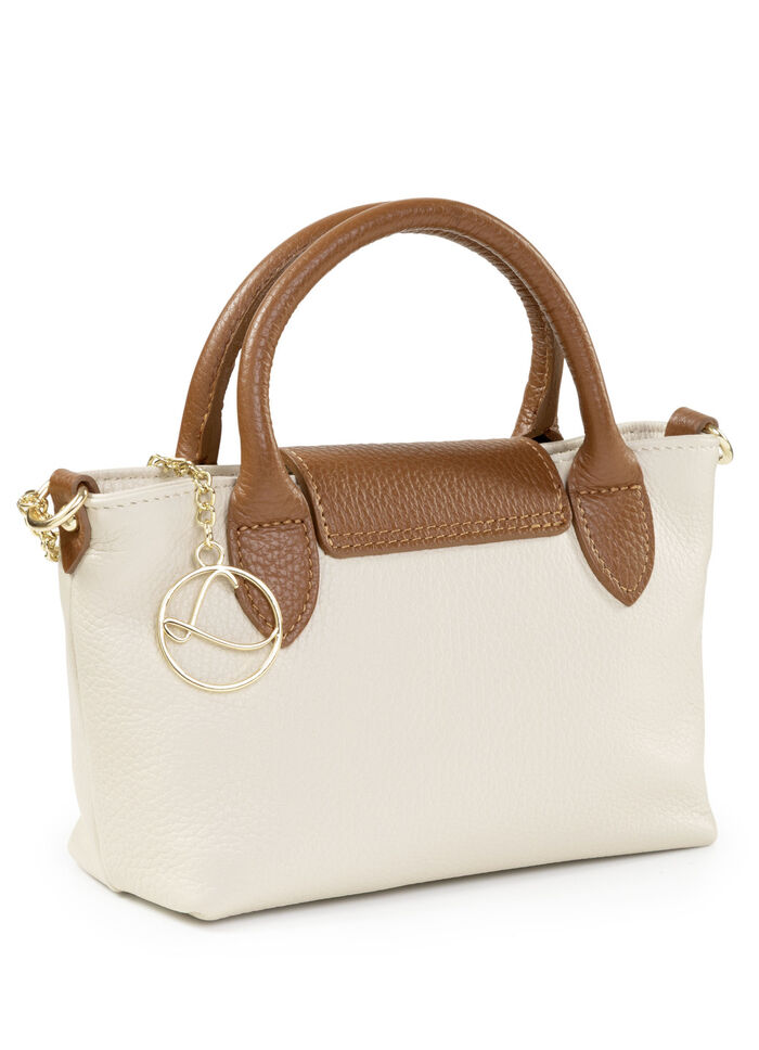 Laurina, Mini-Tasche, Damen, mit abnehmbarem, verstellbarem Umhängeriemen BEIGE-BRAUN