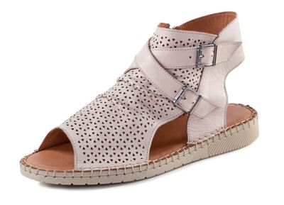 Gemini Sandale aus weichem Nappaleder mit Zierperforation 