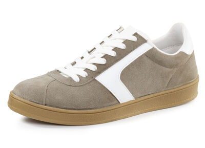 Sneaker aus Veloursleder mit Nappa-Besätzen und gepolstertem Schaftrand 