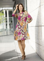 Kleid mit farbbrillantem inkjet-Druck 