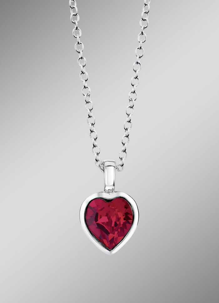 Herz-Anh&auml;nger mit Swarovski&reg;-Kristall und Kette 