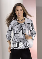 Tunika mit hübscher Fältelung am Ausschnitt