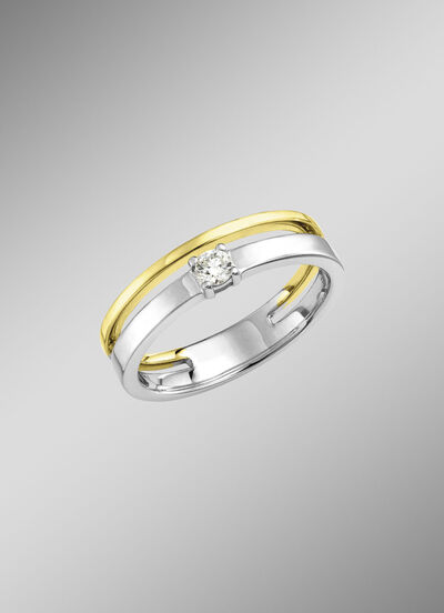 Eleganter Damenring mit Brillant 