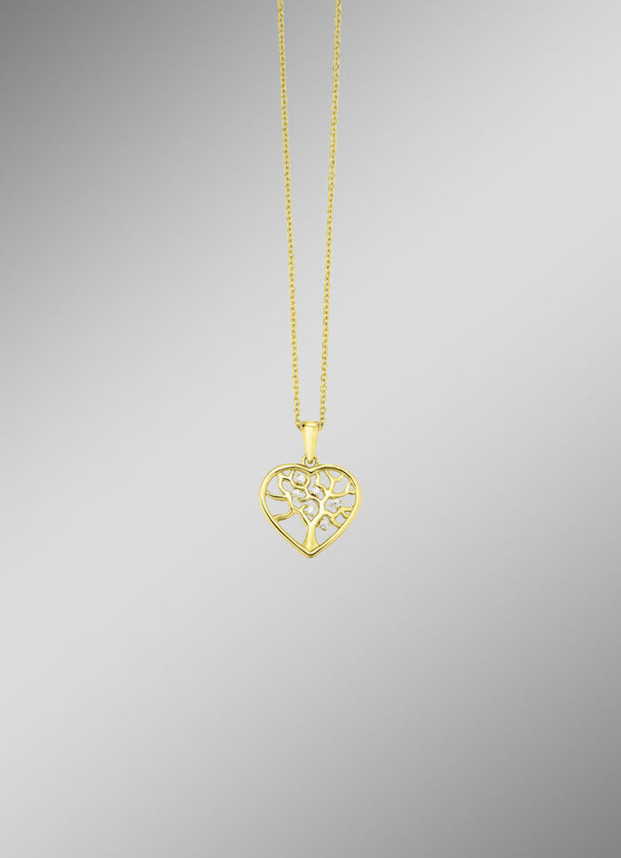 Vergoldeter Anhänger mit Zirkonia 