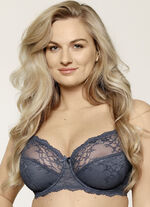 LingaDore Bügel-BH mit elastischer Spitze INDIGOBLAU