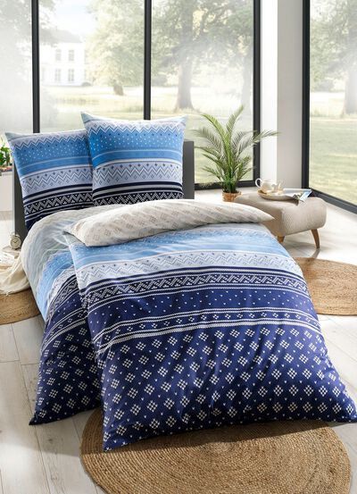 Bettw&auml;sche-Garnitur in moderner Farbgebung 