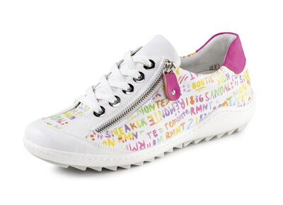 Remonte Sneaker aus beschichtetem, frech bedrucktem Leder 
