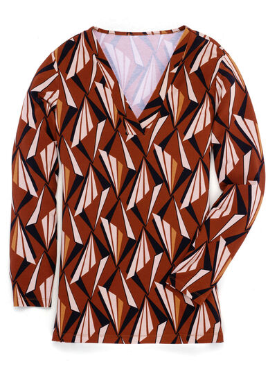 Allover gemustertes Shirt in 2 Farben 