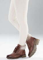 ELENA EDEN, gefütterte Damen-Stiefeletten, Winterschuhe, Weite G, mit herausnehmbarem Fußbett BRAUN