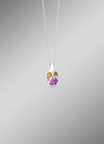 Anh&auml;nger mit echt Amethyst, echt Citrin und echt Peridot 