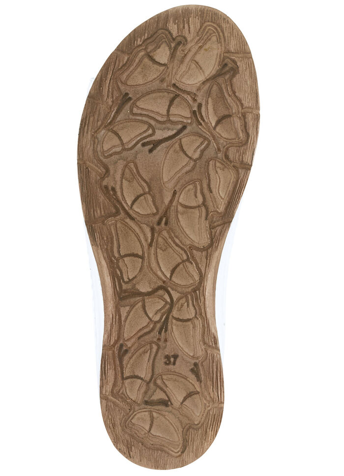 Gemini Pantolette mit seitlichen Gummizügen WEISS